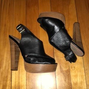 Black platform heels